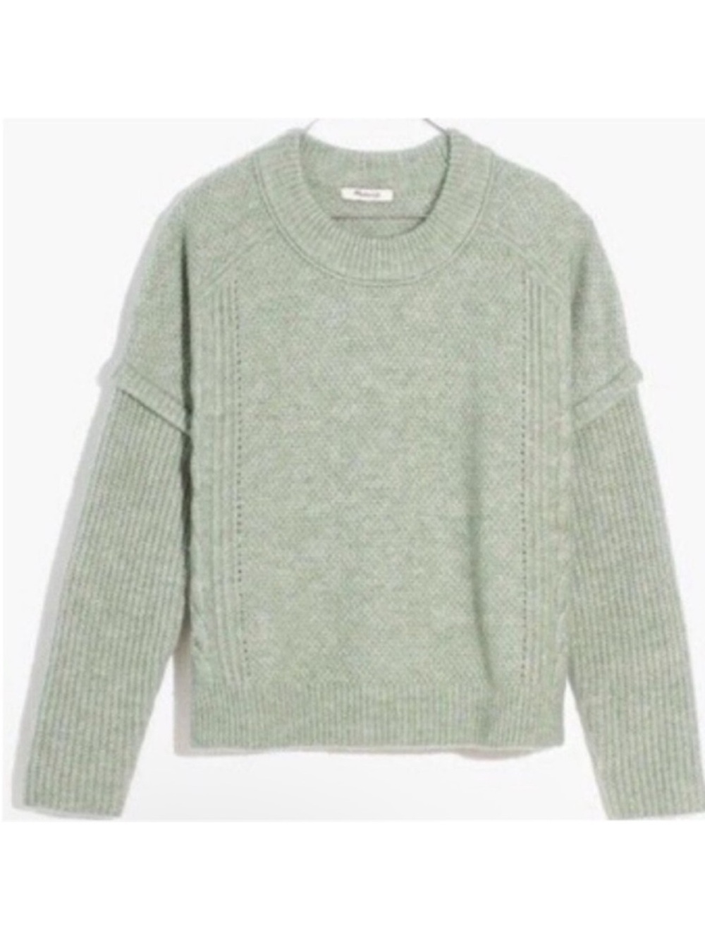 Madewell Soft Knit Crewneck Sweater in Sage Green Size 2X